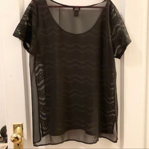 Torrid Black Lace Top - Size 1